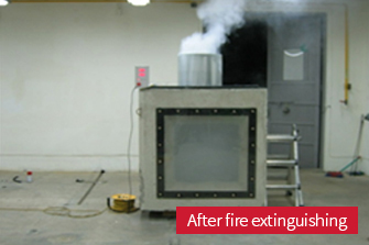 After fire extinguishing